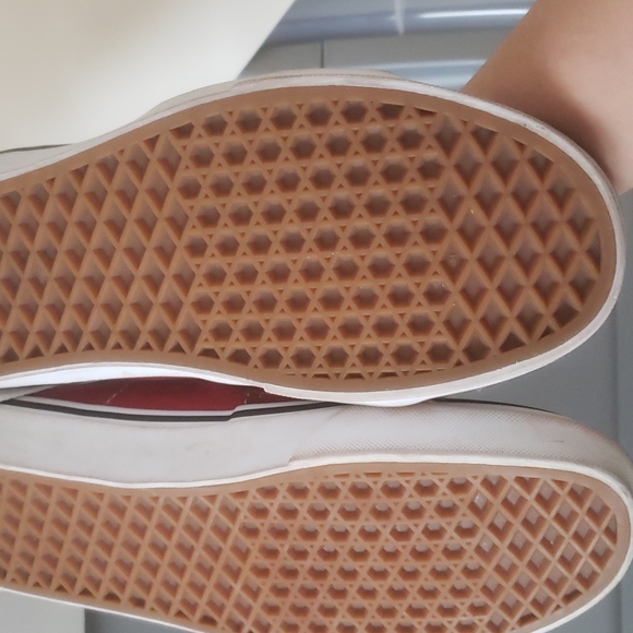 Vans red hightop skate shoes mens 9 1/2 - Picture 2 of 6